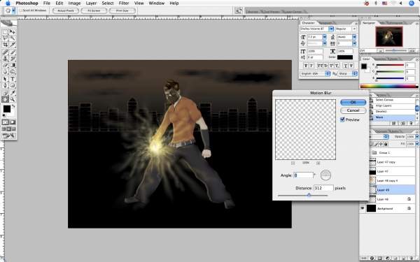 Creation of Narutric (fighter): Step 71